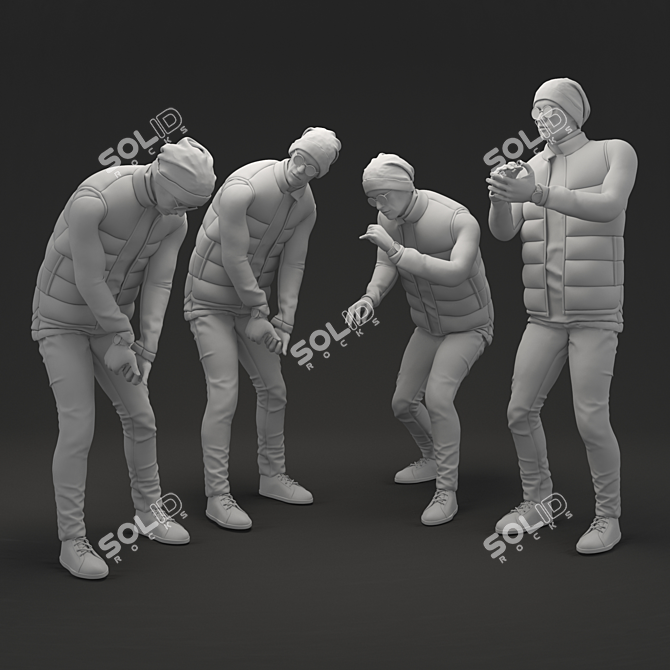 Title: Man 2 Entertainment Scene 3D model image 2