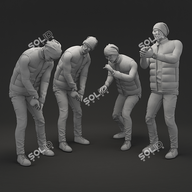 Title: Man 2 Entertainment Scene 3D model image 3
