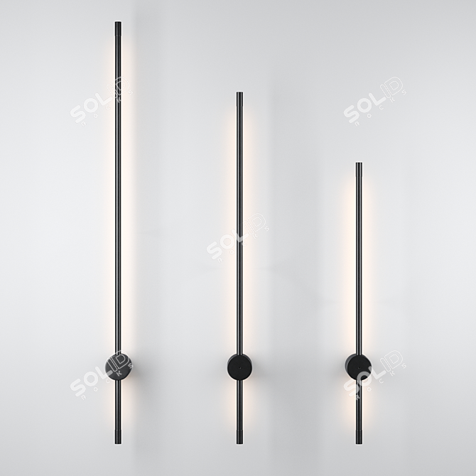 Scandinavian Minimalist Wall Sconce 3D model image 3