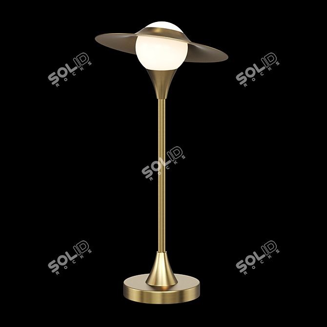 Modern Glass Shade Desk Lamp 3D model image 2