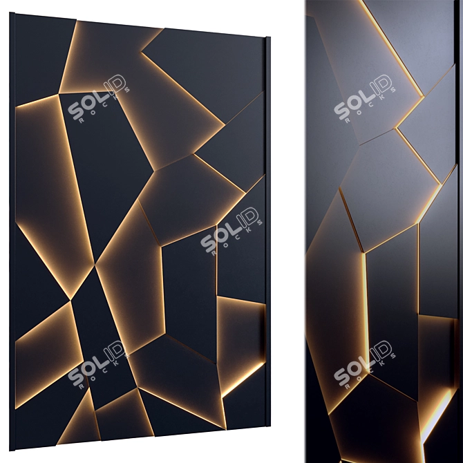 Hover Wall Panel: Elegant & Stylish 3D model image 1