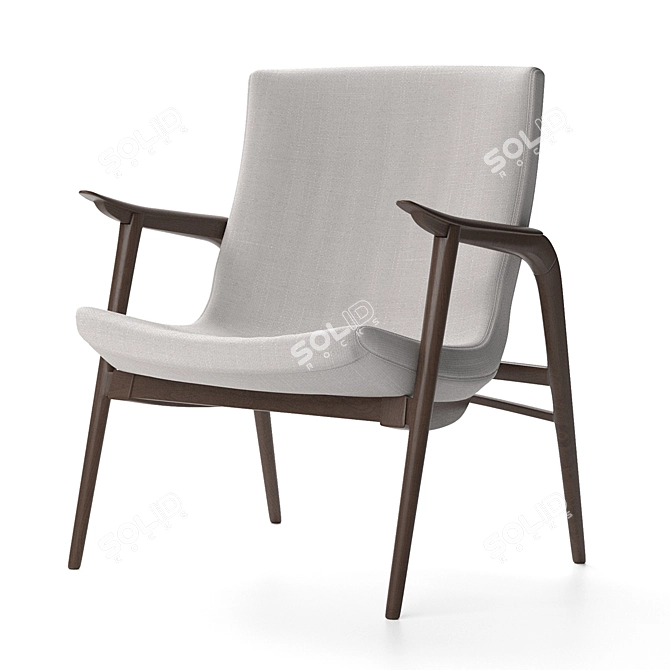 Luxury Sollos Lounge Armchair 3D model image 3