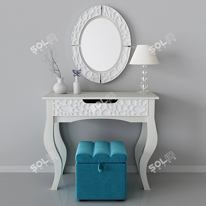 Wyspaa Hoff Dressing Table Set 3D model image 1