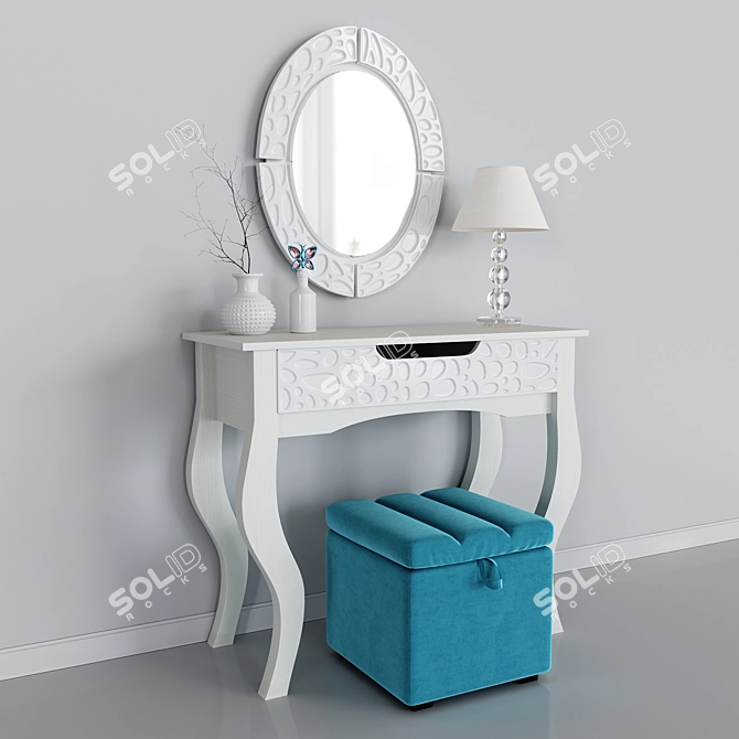 Wyspaa Hoff Dressing Table Set 3D model image 2