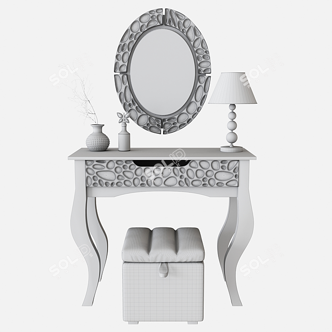 Wyspaa Hoff Dressing Table Set 3D model image 4