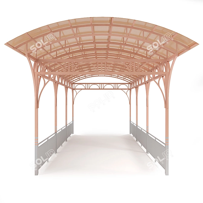 Versatile Carport: Protect & Park 3D model image 1