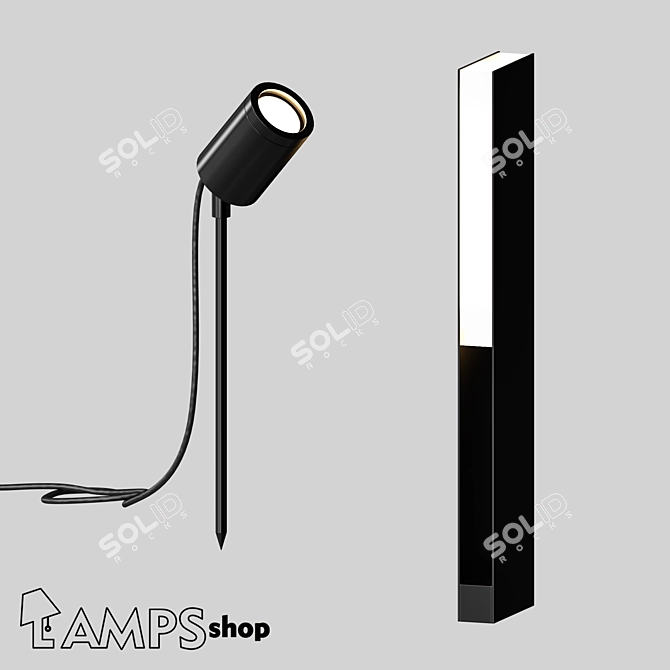 Bright Street Lighting Pack 8 3D model image 1