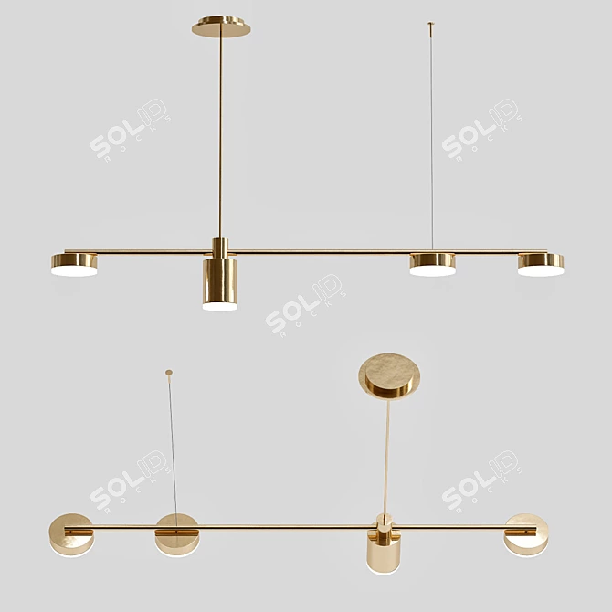 Elegant Shannon Pendant Lamp 3D model image 2