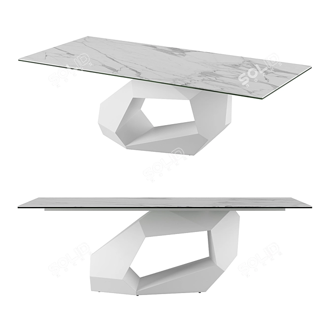 Luxury Raw Diamond Liu Jo: Exquisite Urbanfun Table 3D model image 1