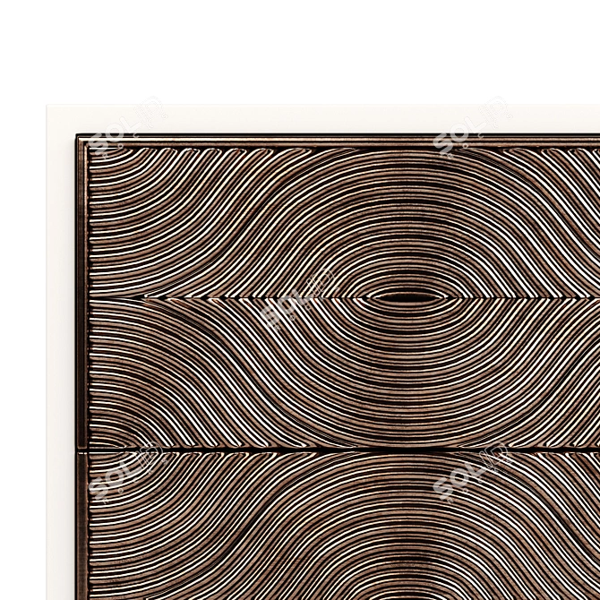 Glamorous Credo Chest & Credenza 3D model image 3