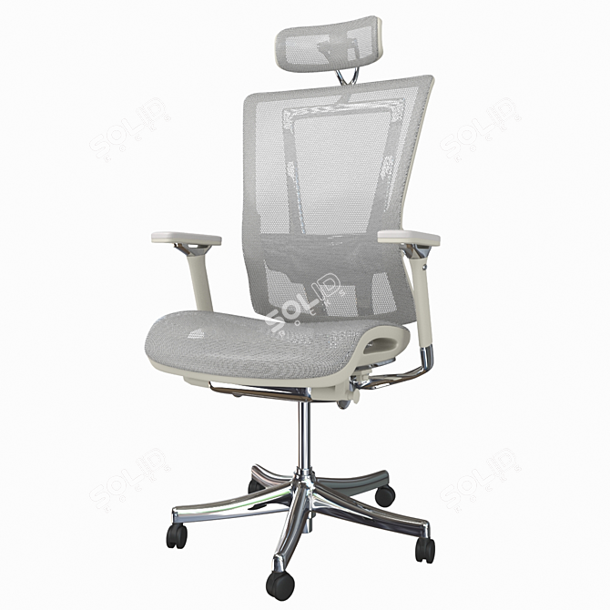 Ergonomic Mesh Office Chair: Enhance Posture 3D model image 1