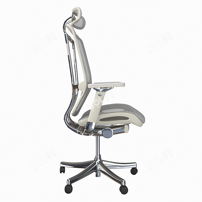 Ergonomic Mesh Office Chair: Enhance Posture 3D model image 2