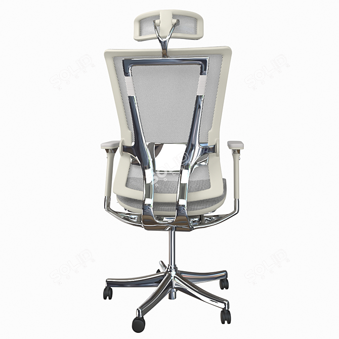 Ergonomic Mesh Office Chair: Enhance Posture 3D model image 3