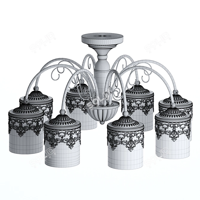 Metropolis Vita Chandelier 3D model image 5