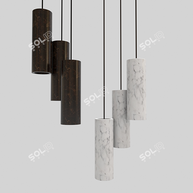 Marble Element Chandelier 3D model image 1