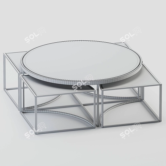 Glamorous Nesting Coffee Table: Eichholtz Padova 3D model image 4