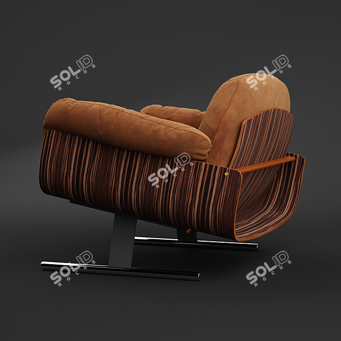 Elegant Executive Lounge Chair 3D model image 4