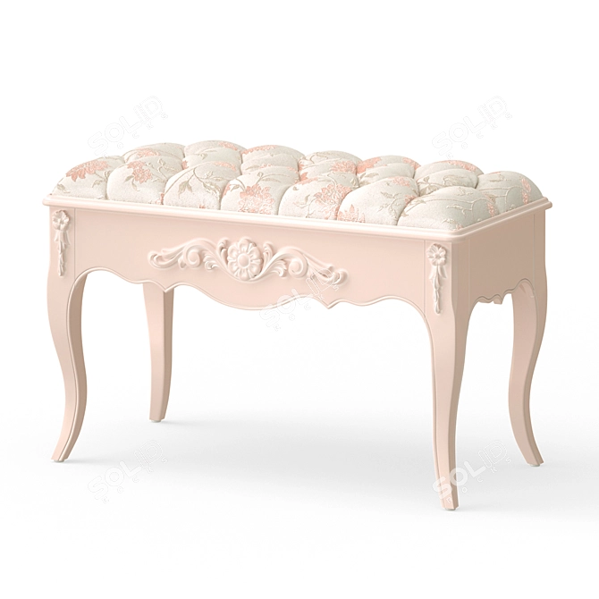 Elegant Provence Bench 3D model image 1