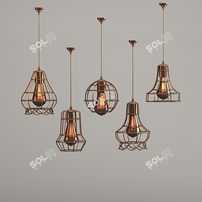 Versatile Pendant Light Set: Five Unique Styles 3D model image 2