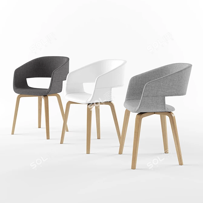 Sleek Scandinavian Design JYSK HOLSTEBRO Chair 3D model image 2