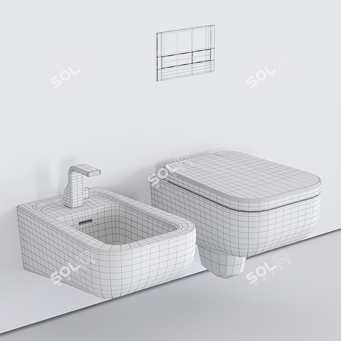 Ceramica Flaminia Como Wall-Hung WC 3D model image 5