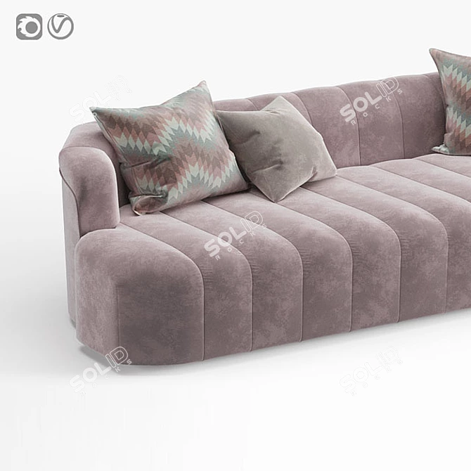 Elegant Shell Sofa: Customizable and Comfortable 3D model image 5