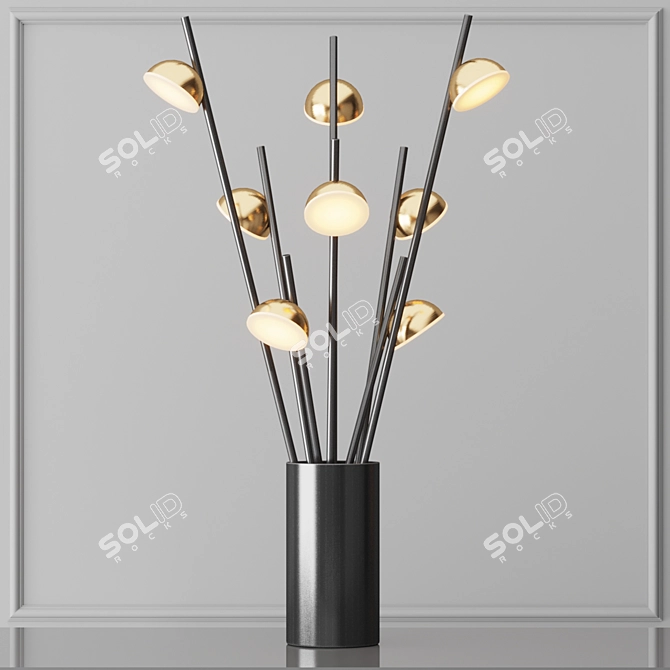 Bloom Vertical Table Lamp: Modern Art-Deco Design 3D model image 1