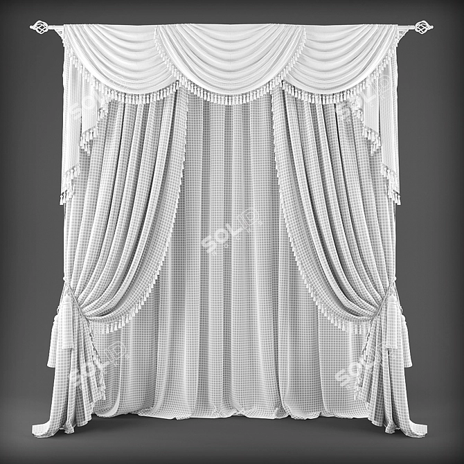 Polyester Curtains: 408492-412979 3D model image 2