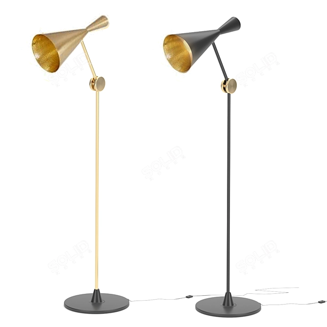 Beat Brass Floor Lamp by Tom Dixon 3D model image 2