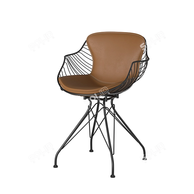 Modern Wire Dining Chair 3D model image 12