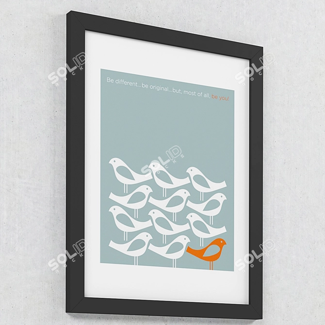 Avian Inspiration - Unique Framed Print 3D model image 2