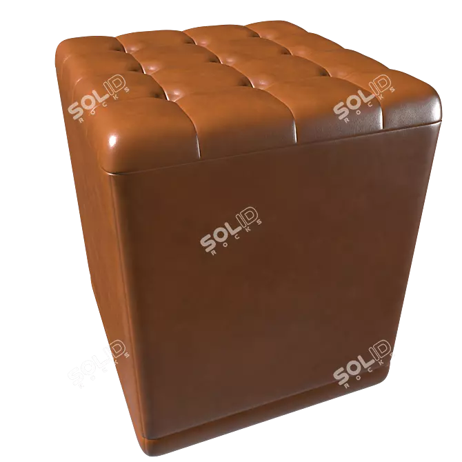 Modern Millimeter Pouf 3D model image 1