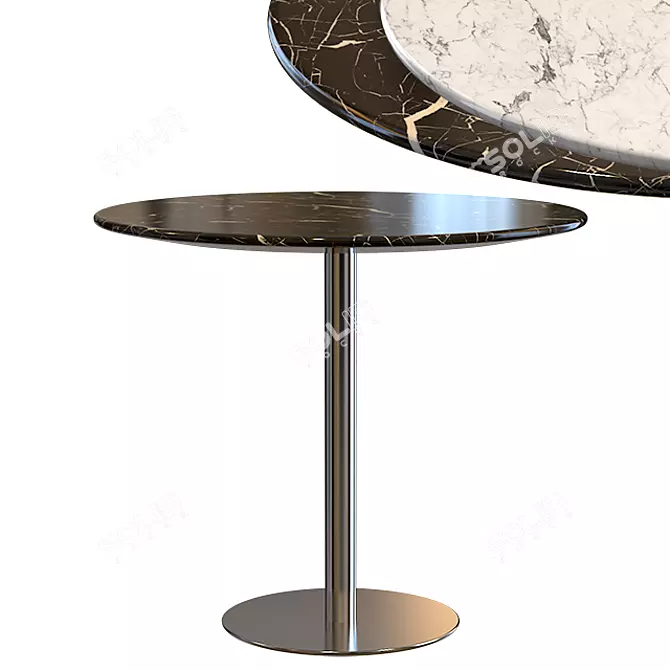 Elegant Bellagio Table - Minotti 3D model image 1