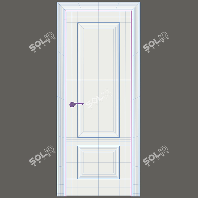 Classic Elegance: Provance Lyon 15 Interior Door 3D model image 2