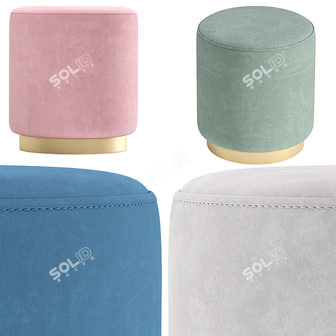 Luxury Dior Pouf: Stylish and Comfortable 3D model image 2