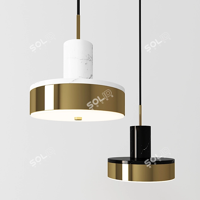 Elegant Bersi Pendant Light 3D model image 1