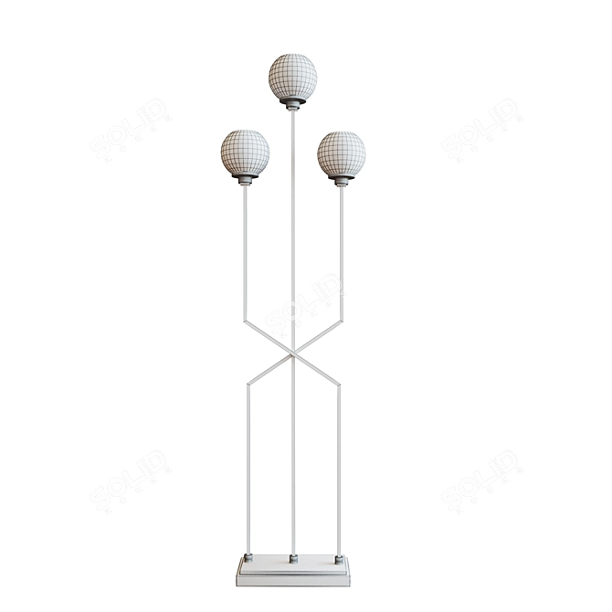 Boulevard Gunmetal Floor Lamp 3D model image 2