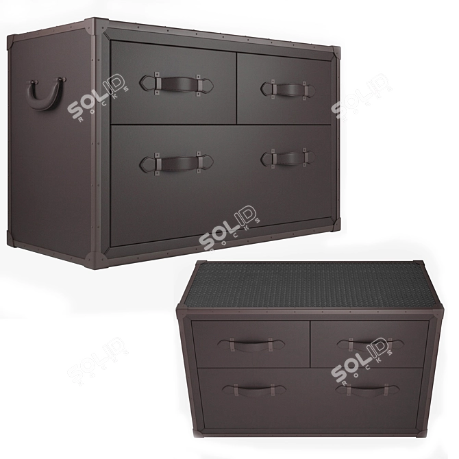 Luxury Bottega Veneta Chest 3D model image 4