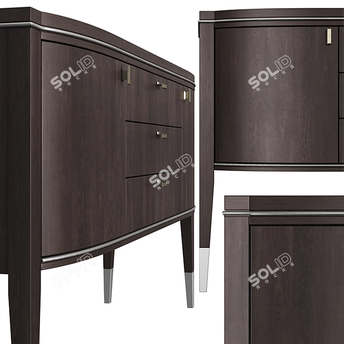 Elegant Grand Chest of Drawers 3D model image 2