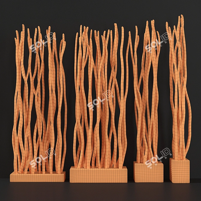 Curved Branch Small Planter 3D model image 5