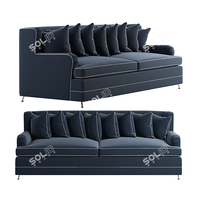 Modern Italian Tosconova River Sofa 3D model image 1