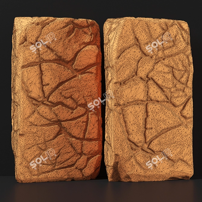 Giant Granite Slab Stone 3D model image 4