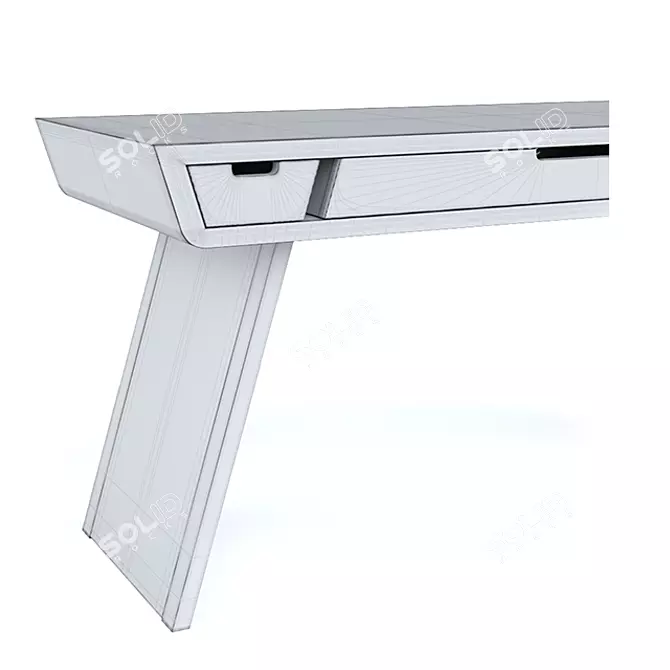 Minimalist Writing Desk: "HELLO THOM" Mago FCC 3D model image 5
