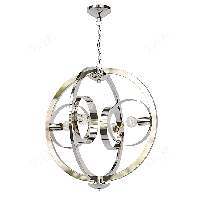 Orson Steel Medium Orb Pendant 3D model image 2