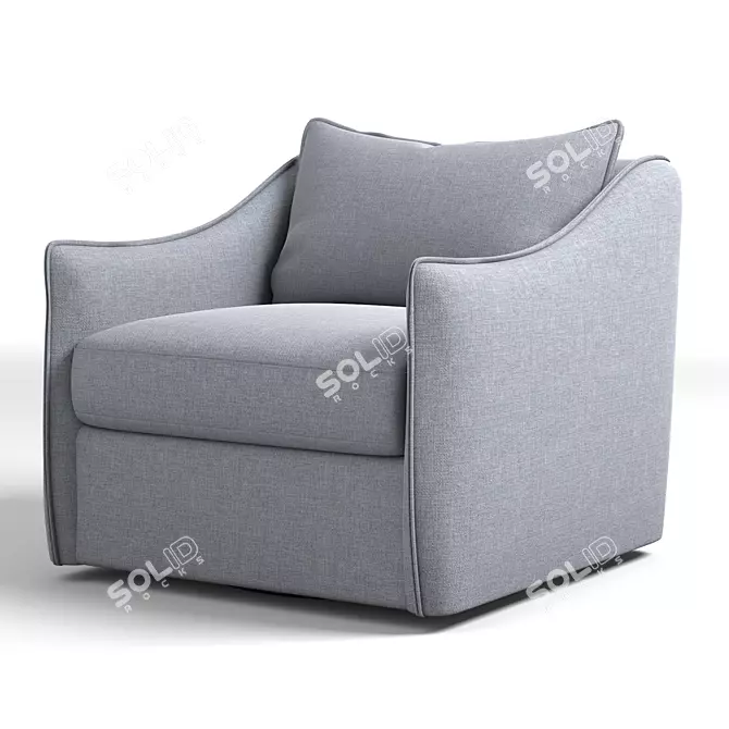 Elegant Bernhardt Joli Swivel Chair 3D model image 1