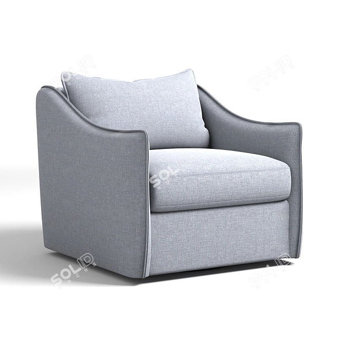 Elegant Bernhardt Joli Swivel Chair 3D model image 3