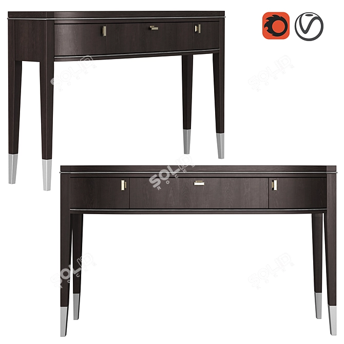 Grand Console with Drawers: Elegant and Functional 3D model image 1