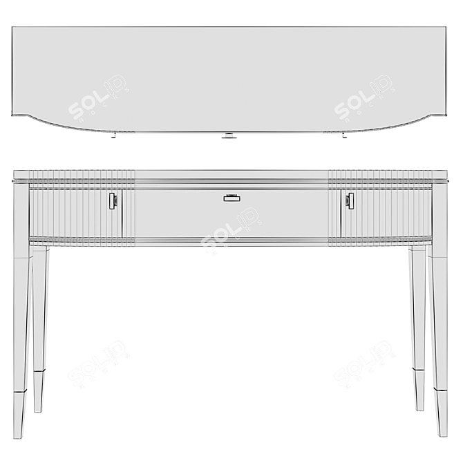 Grand Console with Drawers: Elegant and Functional 3D model image 4