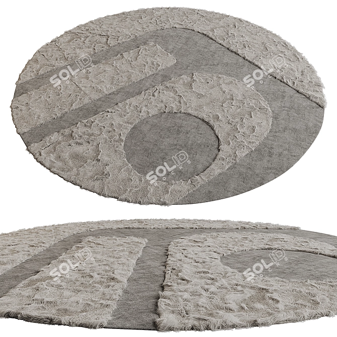 Minotti Wisp: Elegant Round Carpet 3D model image 1