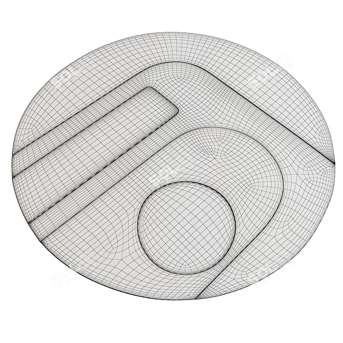 Minotti Wisp: Elegant Round Carpet 3D model image 2